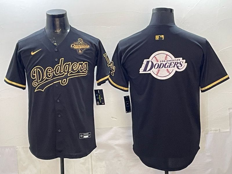 2026 Men Nike Los Angeles Dodgers Blank black gold Game MLB Jersey 0034